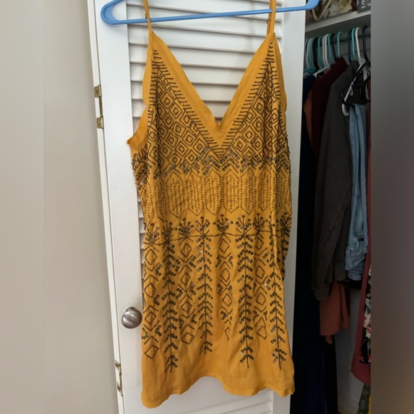 free people yellow sequin dress Free People | Dresses | Free People Yellow Sequin Tunic Dress